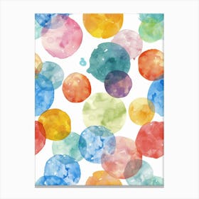 Watercolor Circles 4 Canvas Print