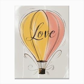 Love Hot Air Balloon Canvas Print Canvas Print