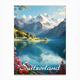 Switzerland Alpine Lake Canvas Print