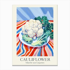 Marche Aux Legumes Cauliflower Summer Illustration 1 Canvas Print