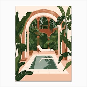 Pool In A Garden Canvas Print