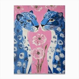 Two Leopards 1 Canvas Print