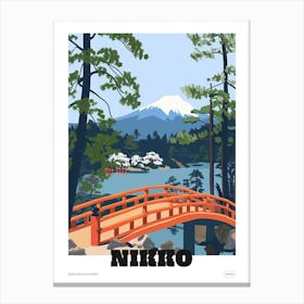 Nikko Japan 8 Colourful Travel Poster Canvas Print