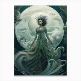 woman in the cloud Canvas Print