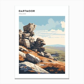 Dartmoor National Park England 3 Hiking Trail Landscape Poster Canvas Print