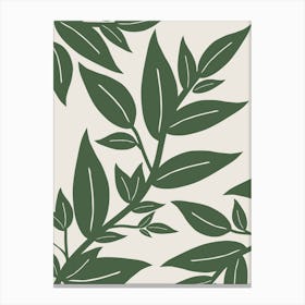 Green Leaves Botanical Canvas Print