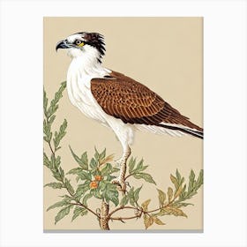 Osprey William Morris Style Bird Canvas Print