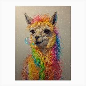 Rainbow Llama 6 Canvas Print