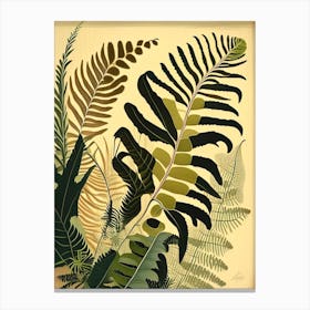Ribbon Fern Rousseau Inspired Canvas Print