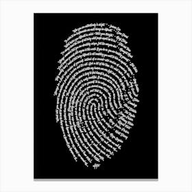 Fingerprint Print Canvas Print