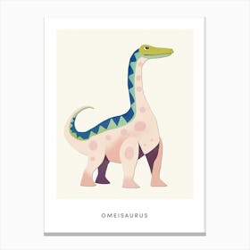 Nursery Dinosaur Art Omeisaurus Poster Canvas Print