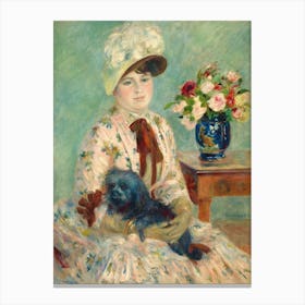 Mlle Charlotte Berthier (1883), Pierre Auguste Renoir Canvas Print