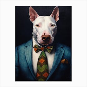 Gangster Dog Bull Terrier Canvas Print
