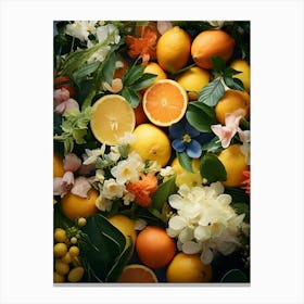 Flowers And Citrus 15 Canvas Print