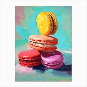 Macaroons Oil Painting 1 Canvas Print
