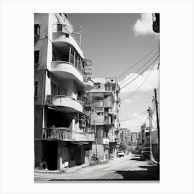 Beirut, Lebanon, Mediterranean Black And White Photography Analogue 3 Canvas Print