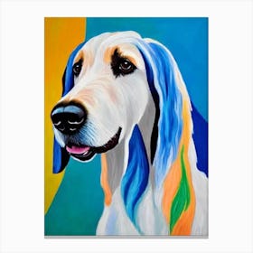 Afghan Hound 2 Fauvist Style dog Canvas Print