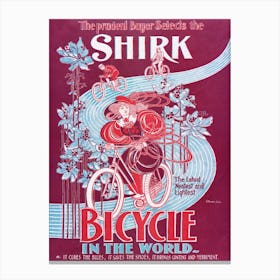 Shirk Vintage Bike Advert Canvas Print
