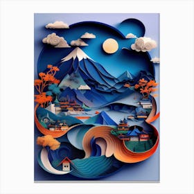 Japanese Paper Art Canvas Print