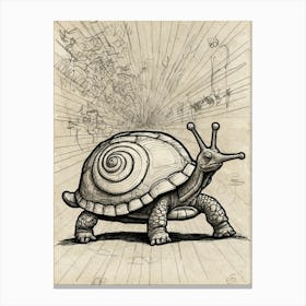 Snail Drawing Canvas Print