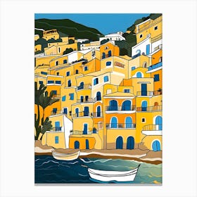 Summer In Positano Painting (46) Canvas Print
