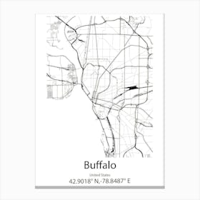 Buffalo Grove,United States Minimalist Map Canvas Print