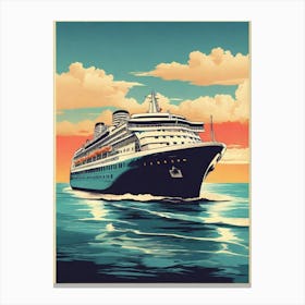 Default Duotone Basic Pop Art Vintage Style Travel Poster Of A 0 Canvas Print