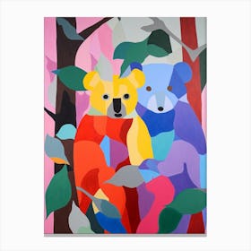 Colourful Kids Animal Art Koala 3 Canvas Print