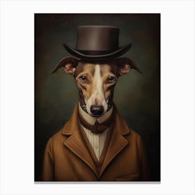 Gangster Dog Whippet 4 Canvas Print