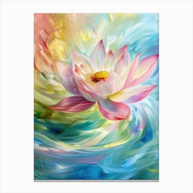 lotus flower swirling colors of light 6 Canvas Print