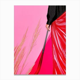 Woman In A Red Skirt Canvas Print