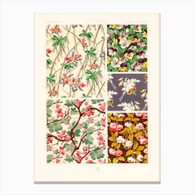 19th Century Flower Pattern, Albert Racine Canvas Print