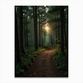 Sunrise In The Forest 4 Canvas Print