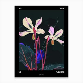 No Rain No Flowers Poster Cyclamen 3 Canvas Print