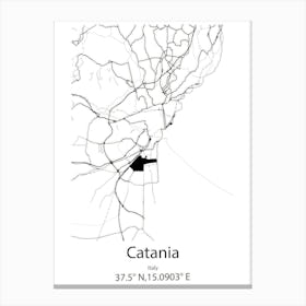 Catania,Italy Minimalist Map Stampe su tela