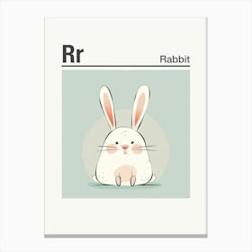 Animals Alphabet Rabbit 2 Canvas Print