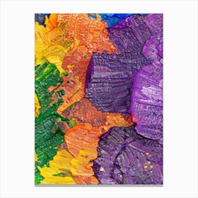 Close Up Of Colorful Paint Canvas Print