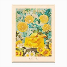 Yellow Jelly Retro Collage 1 Poster Canvas Print