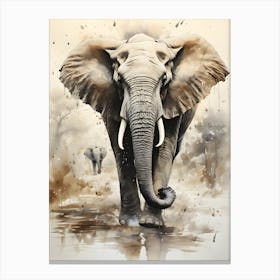 Mystic Jungle Elephant S Journey Canvas Print