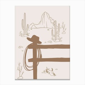 Western Cowboy Scene Canvas Print