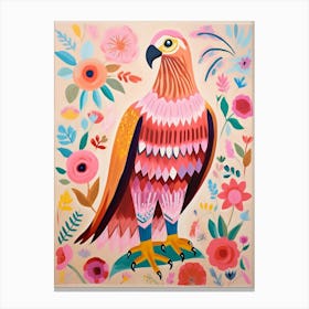 Pink Scandi Golden Eagle 4 Canvas Print