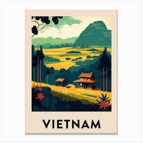 Vietnam 3 Vintage Travel Poster Canvas Print
