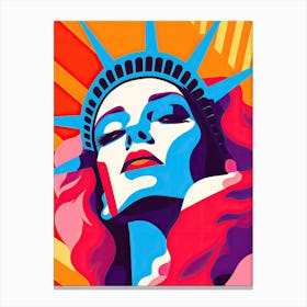 Statue Of Liberty, Pop art 1 Canvas Print