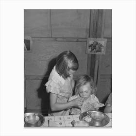 Lunch At The Nursery School At The Fsa (Farm Security Administration) Mobile Camp For Migratory Farm Workers, Odel Canvas Print