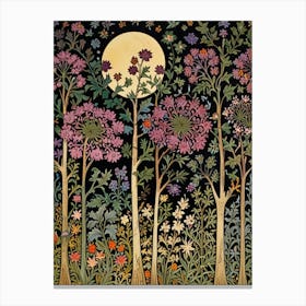 William Morris Moonlight Garden Canvas Print