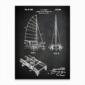 Catamaran Sailboat Patent Print Sail Boat Patent Sailing Boat Art Catamaran Boat Sail Boat Print Sail Boat Patent Print Vb8501 Canvas Print