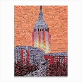 Buckeye, City Us  Pointillism Canvas Print