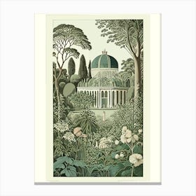 Chiswick House Gardens, United Kingdom Vintage Botanical Canvas Print