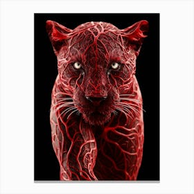 Blood Red Panther Canvas Print