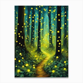 Fireflies In The Forest Stampe su tela